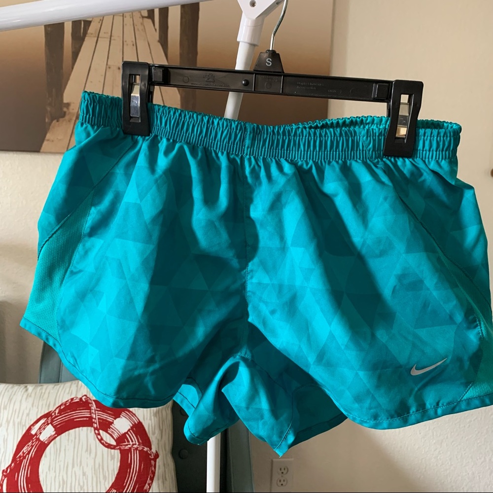 Nike athletic shorts teal size small